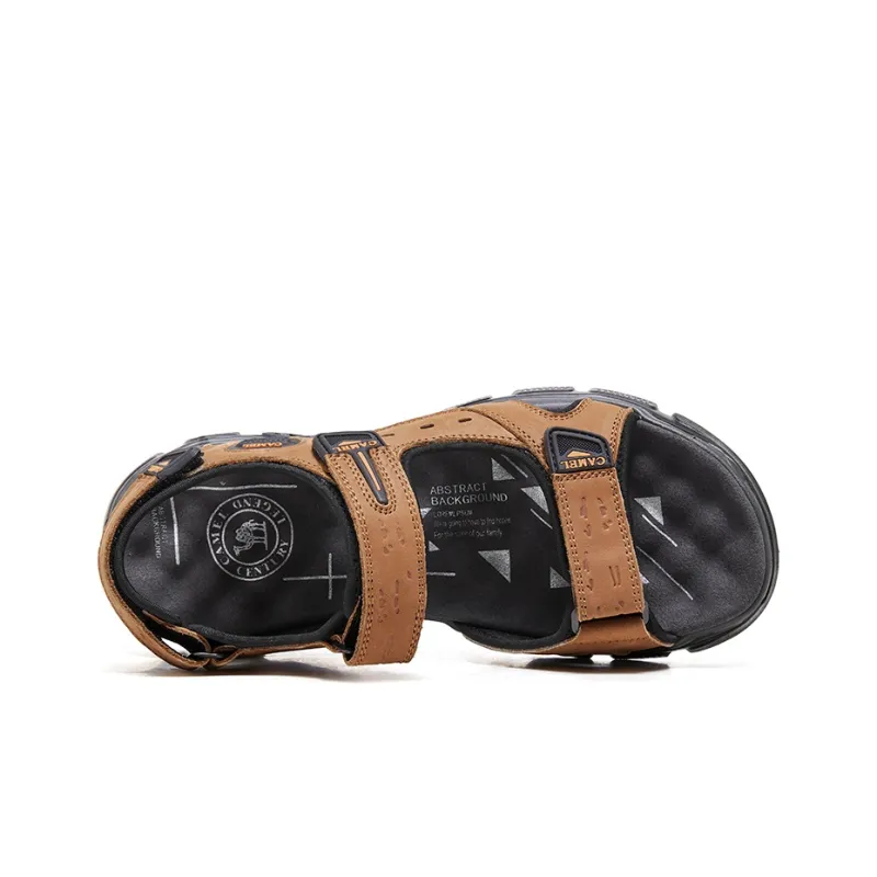 CAMEL Beach Sandals Men Black/CAMEL/Light Green-7