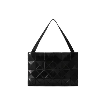 ISSEY MIYAKE PVC Laptop Bag Handbag Crossbody Bag Medium Size Women's Black
