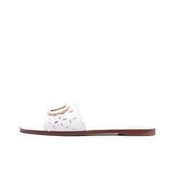 Valentino Rubber Sole Slip-Resistant Slide Slippers Women's White
