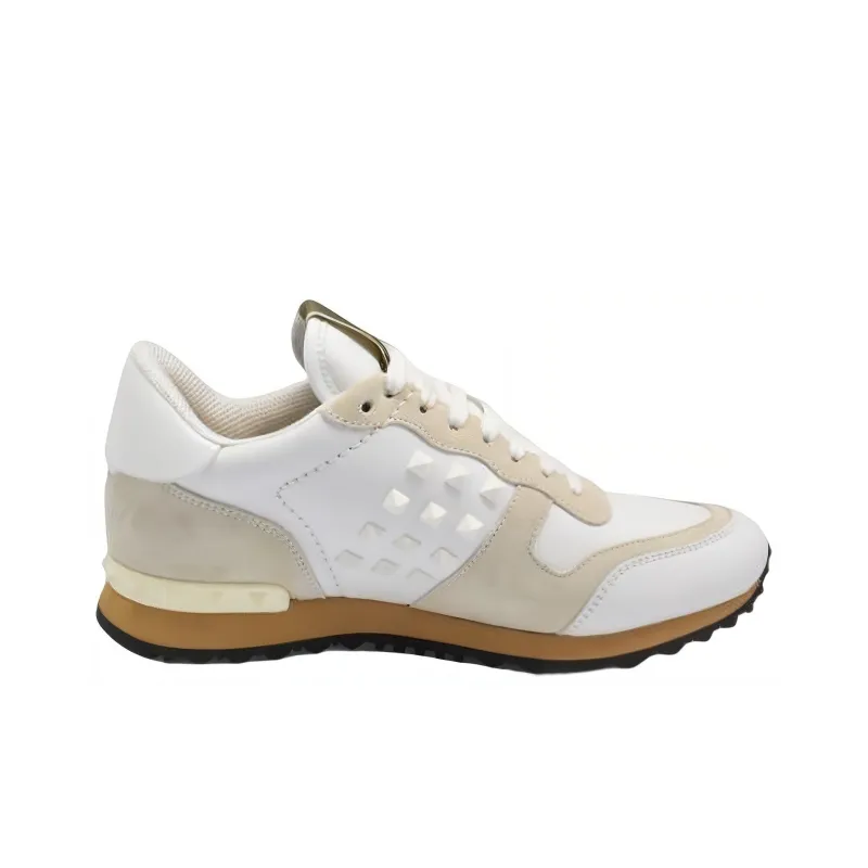 Valentino Sports Casual Shoes Women's White Brown Vintage Version-2