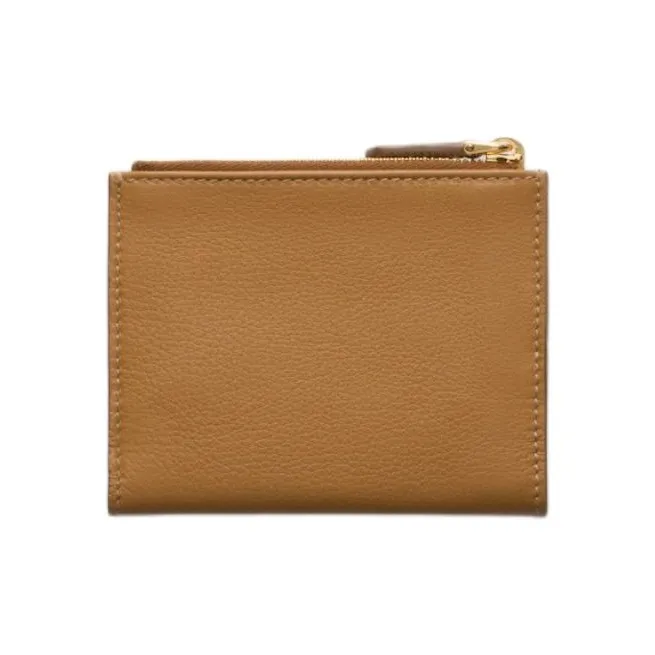 PRADA Leather Wallet Women's Camel-2