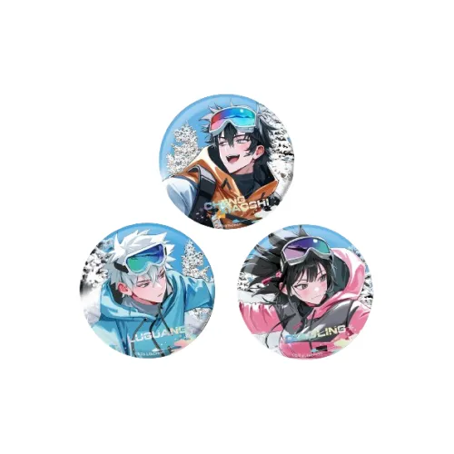 March·Monster Link Click Outdoors Collection, Winter Skiing And Snowboarding Set Badges