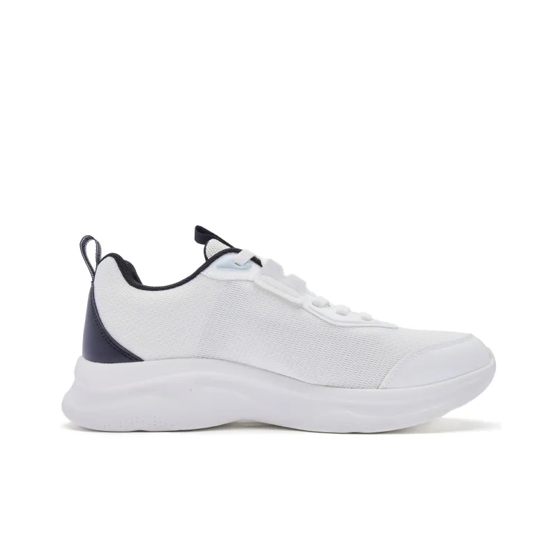 QIAODAN Cushioning Anti Slip And Wear Resistant Low Top Running Shoes Men's White Orange-1