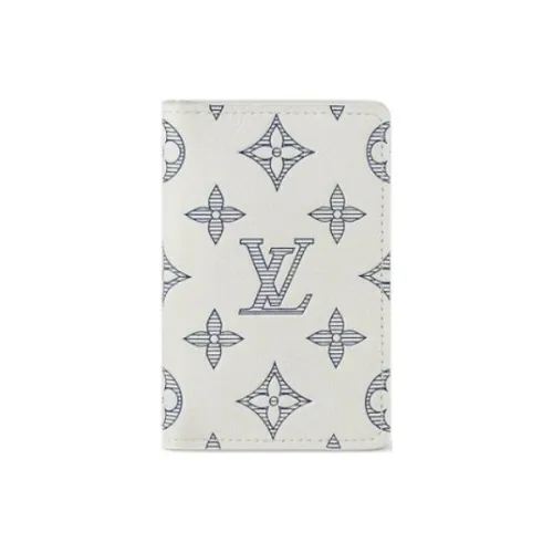 LOUIS VUITTON Leather Wallet Men's White