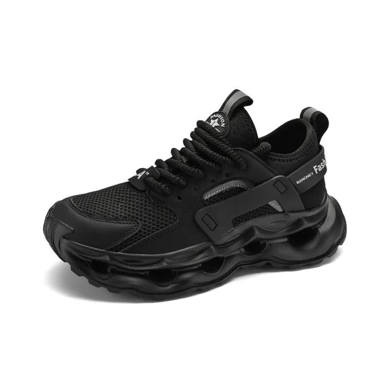 BANGNEY Anti-Slip Wear-Resistant Breathable Lightweight Height Increasing Low-Top Chunky Sneakers Men's-1