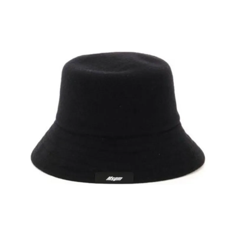 MSGM Wool Blend Bucket Hats Men's Black-1