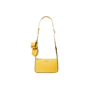 MICHAEL KORS Jet SetSaffiano Leather Shoulder Bag, Crossbody Bag Women's Black & Yellow