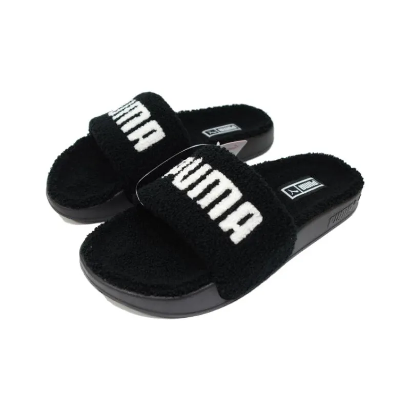 PUMA Leadcat 2.0 Sherpa Slide Black White-3