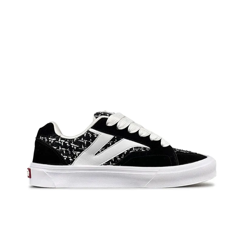 VFDF Chanel Inspired Low Top Skateboard Shoes Unisex Black-3
