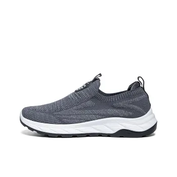Warrior Soft Sole Elderly Shoes Lightweight And Breathable Low-Top Casual Shoes Men's Gray