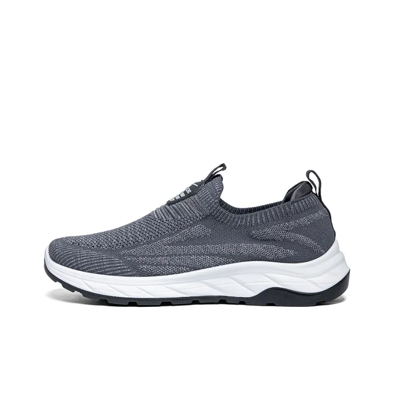 Warrior Soft Sole Elderly Shoes Lightweight And Breathable Low Top Casual Shoes Men's Gray-0