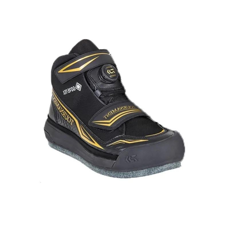 DAIWA Cushioned Slip-Resistant Low-Top Trekking Shoes Men's Black Gold-1