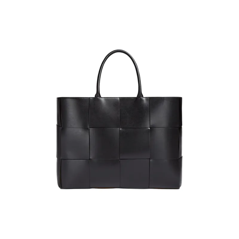 Bottega Veneta ARCO Lambskin Handbag Tubas Men's Black-0