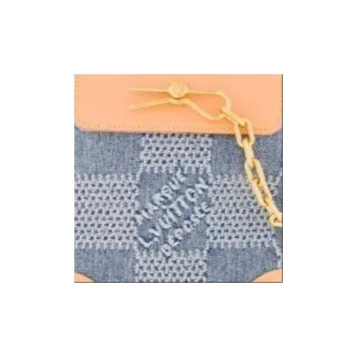 LOUIS VUITTON Nano Steamer Damier Denim 3D Blue Denim-2