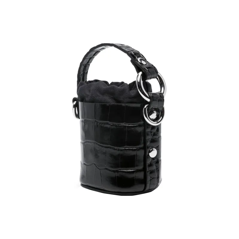 Vivienne Westwood DAISY Calfskin Bucket Bag, Shoulder Bag, Crossbody Bag, Handbag Mini Women's Black-1