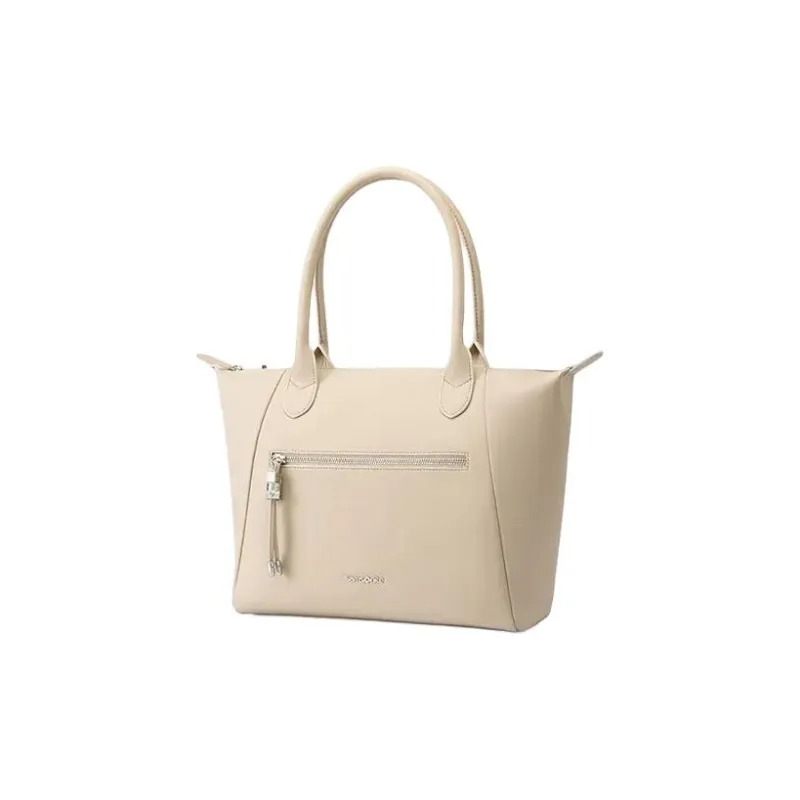 SAMSONITE Synthetic Leather Tote Bag Shopping Bag Shoulder Bag Handbag Women's Beige-1