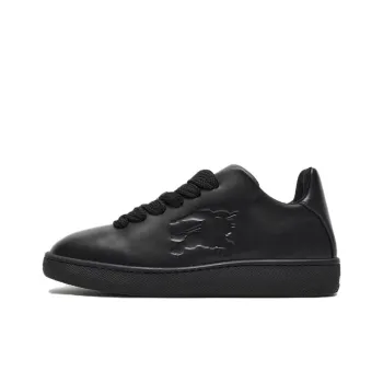 Burberry Box Logo embossed Leather Sneakers