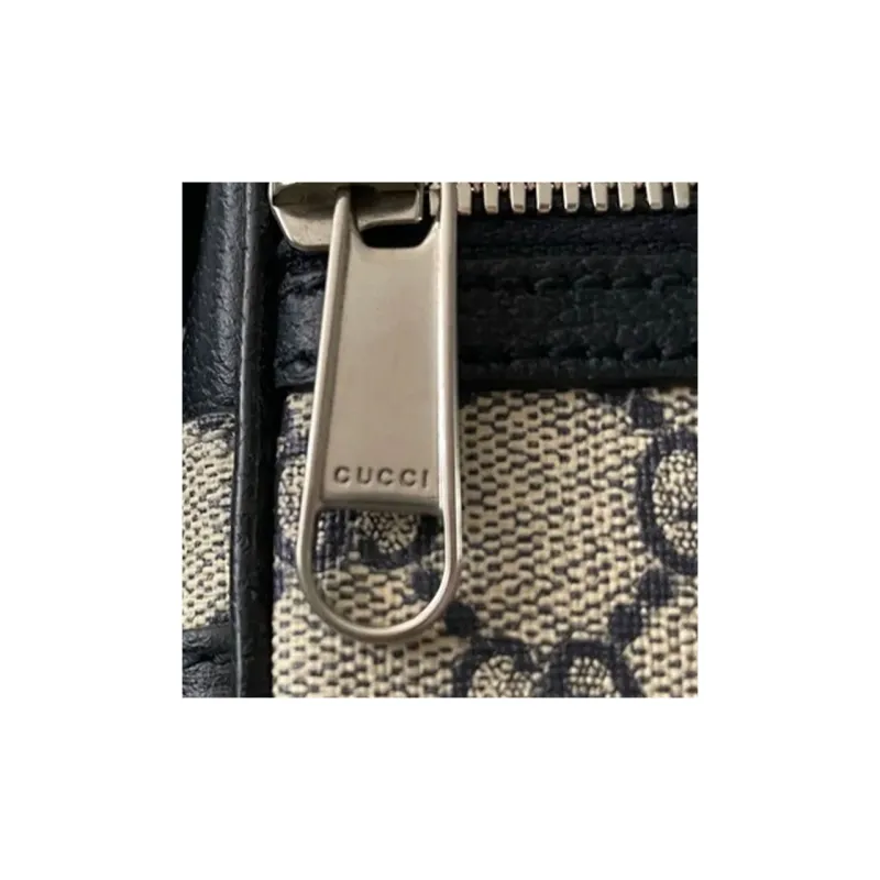 GUCCI Ophidia Canvas With Leather Shoulder Bag, Crossbody Bag Unisex Blue & Beige-3