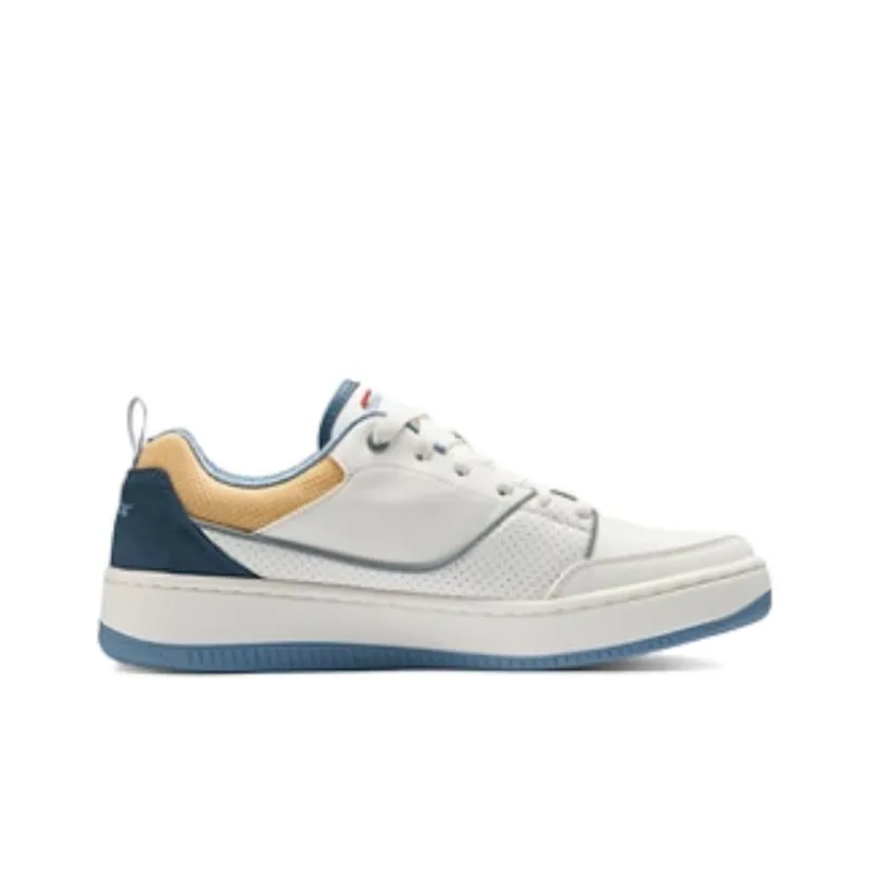 Skechers Casual Shoes Men Low Top White Blue Yellow-1