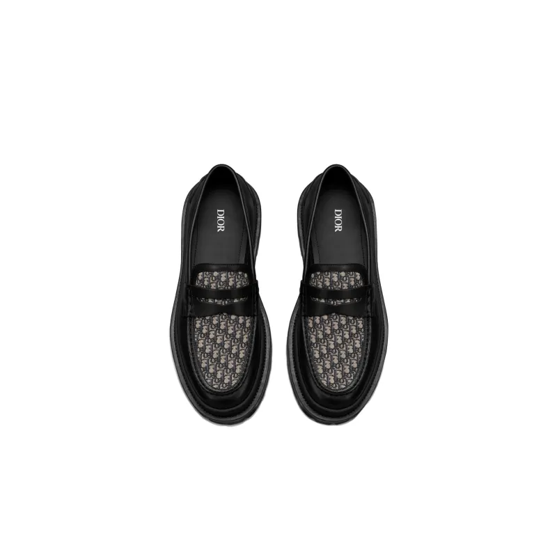 DIOR Explorer Loafer 'Black Oblique Jacquard' Women's-3