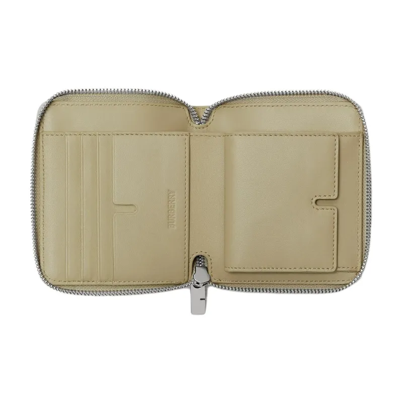 Burberry Shield Cotton Blend Wallet Medium Size Men's Moss Green-2