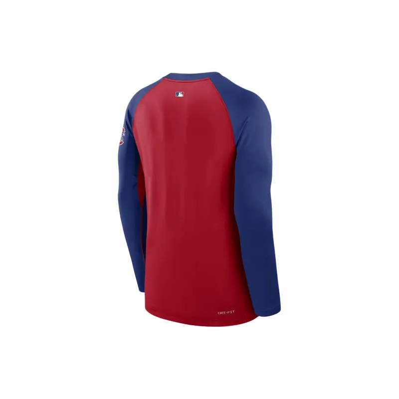 Nike Chicago Cubs Authentic Collection Game Time Men's Nike Dri FIT Mlb Long Sleeve T Shirt-1