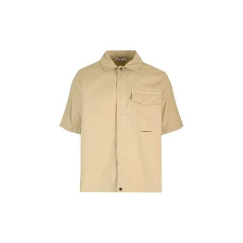 STONE ISLAND Shirts Men Khaki