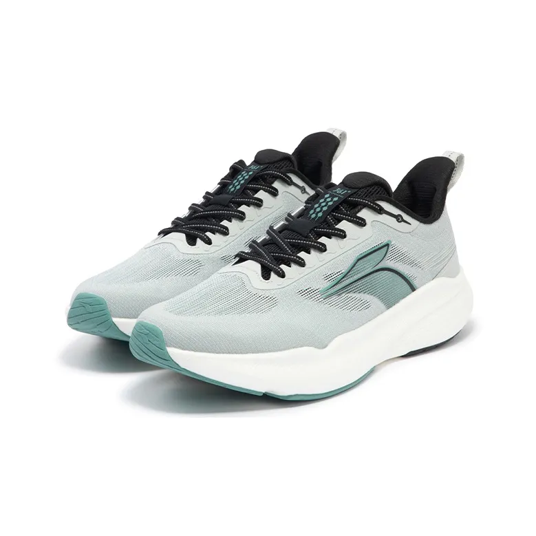 361° Semi Time Run PRECIOUS Cushioning Anti Slip Wear Resistant Breathability Low Top Running Shoes Men's Gray Cyan-2