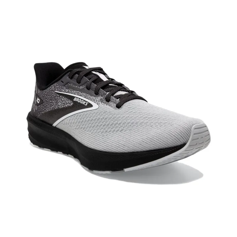 Brooks Launch 10 Cushioned Slip Resistant Low Top Running Shoes Men's Black Gray Color-2