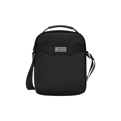 Winpard Polyamide Shoulder Bag, Handbag Regular Men's Classic Black/Nautical Blue