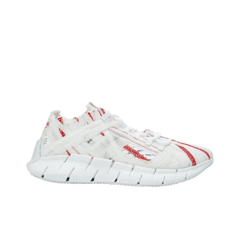 KANGHYUK x Reebok Zig Kinetica Cushioning Anti-Slip And Wear-Resistant Low-Top Running Shoes Unisex White Red-1