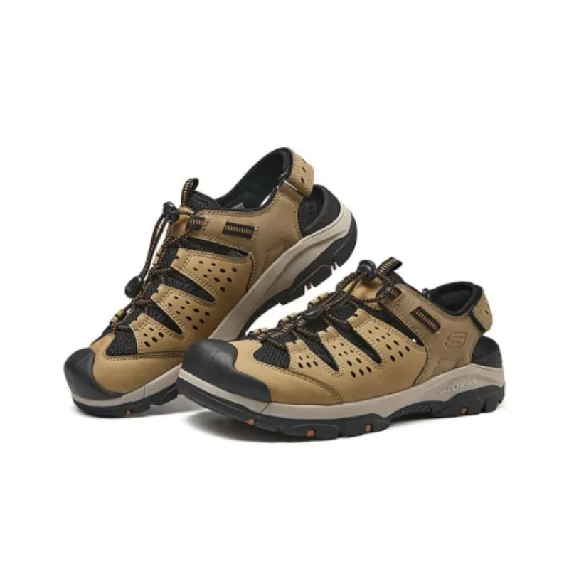 Skechers Breathable River Trekking Shoes Men's Tan-2