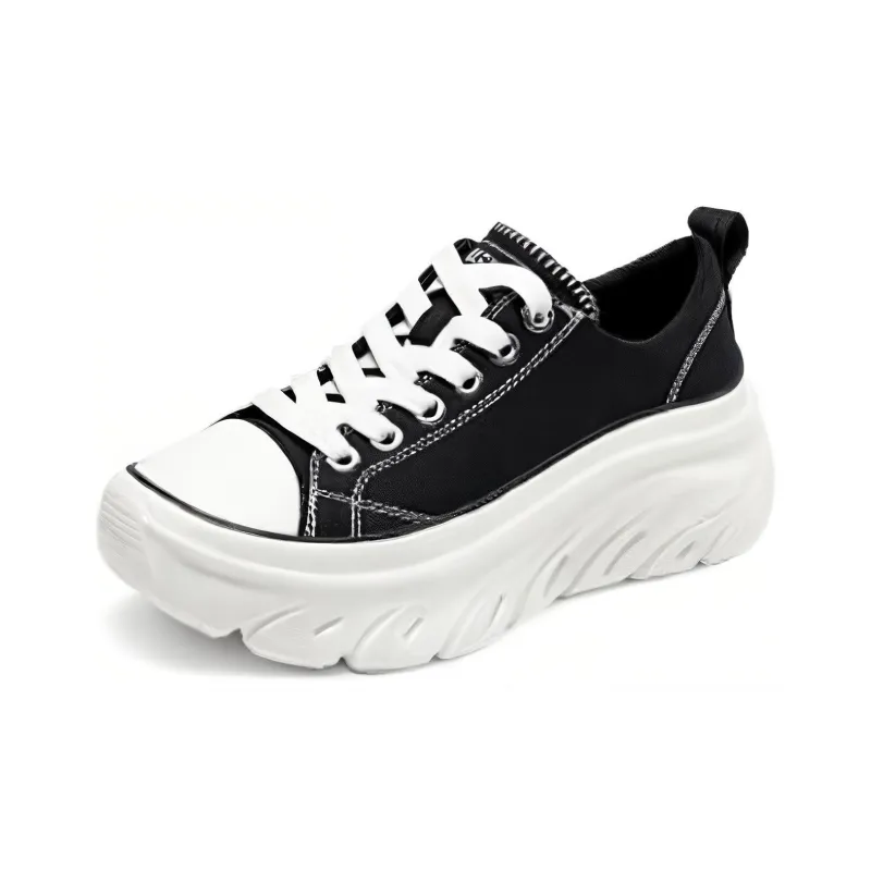 Skechers Street Cushioned Quick Drying Wear Resistant Low Top Skateboard Shoes Women's Black-2