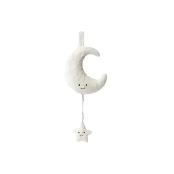 JELLYCAT Fun Items Collection Music Pull Bell White Moon Dolls Plush Doll 28cm High