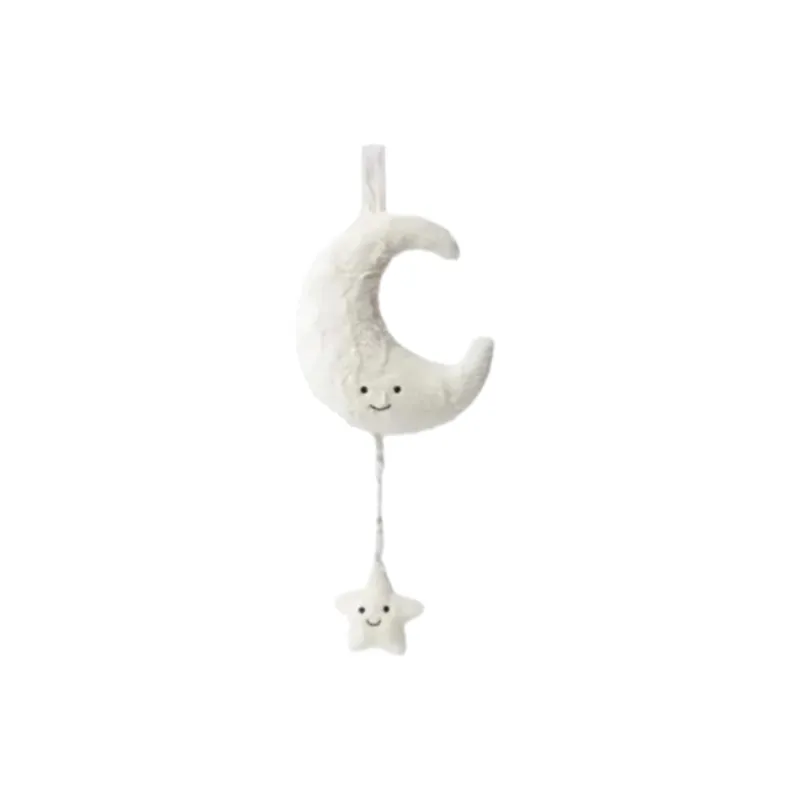 JELLYCAT Fun Items Collection Music Pull Bell White Moon Dolls Plush Doll 28cm High-0