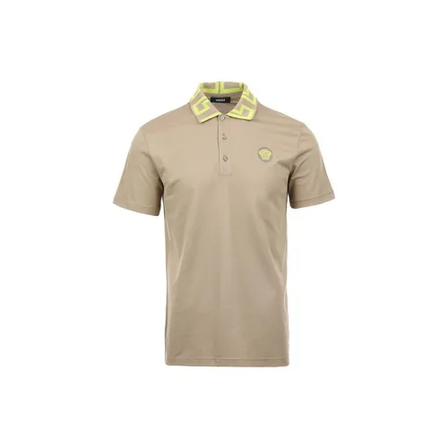 VERSACE Polo Shirts Men Khaki