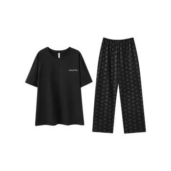 Tianmicat Pajama Set Men's Black