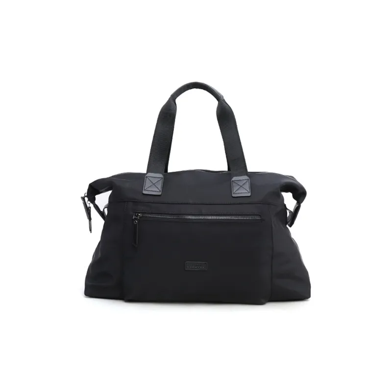 Dubaolu Fabric Bonded Microfiber Synthetic Leather Travel Bag Regular Unisex Black/Blue-9