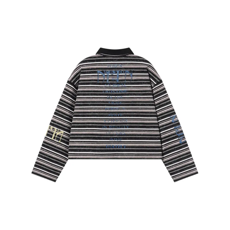 BLIND402 Polo Shirts Unisex Black Stripes-1