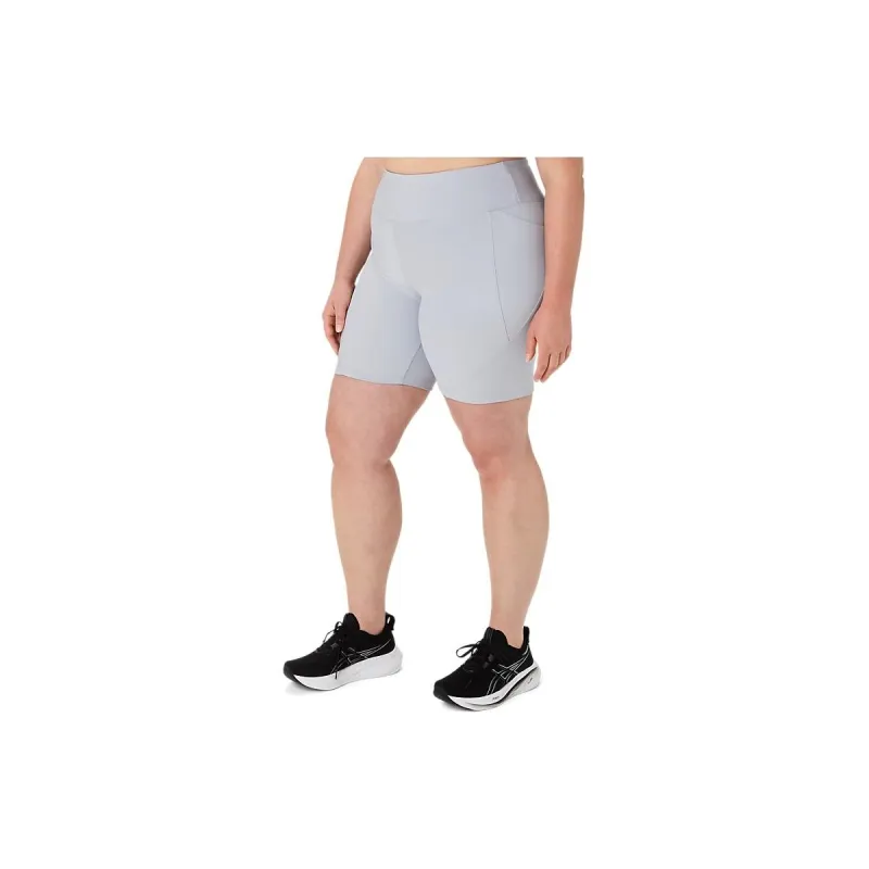Asics Rib Bike Short Casual Shorts Women's Gray-2