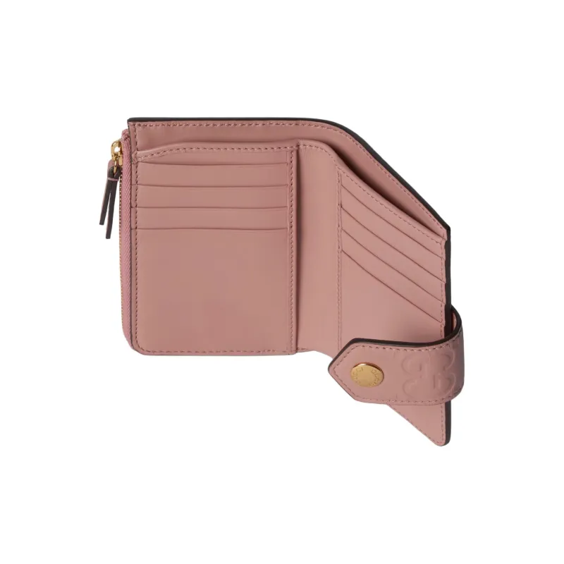 GUCCI Leather Wallet Medium Size Women's Rose Beige-5