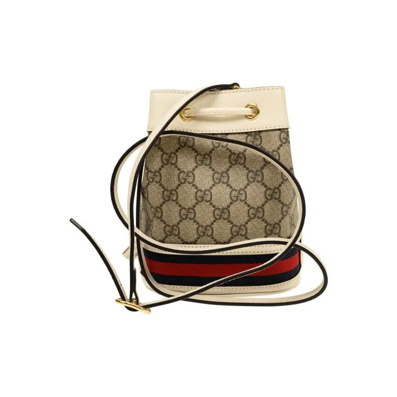 GUCCI Ophidia Canvas With Leather Bucket Bags Crossbody Bag, Shoulder Bag Women's-2