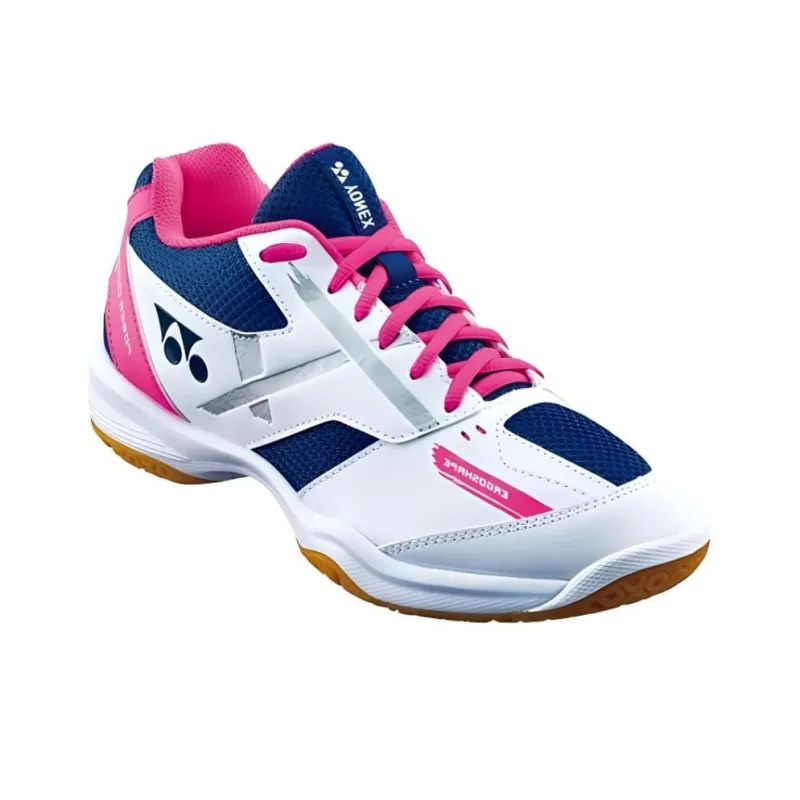 YONEX Power Cushion 670 Shock Absorbers With Slip Resistant Features Low Top Badminton Shoes Unisex White Blue Pink-1