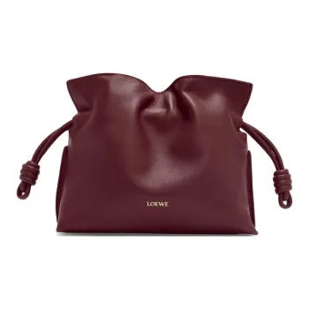 LOEWE Napa Calf Leather Handheld Crossbody Bag Mini Women's Dark Burgundy