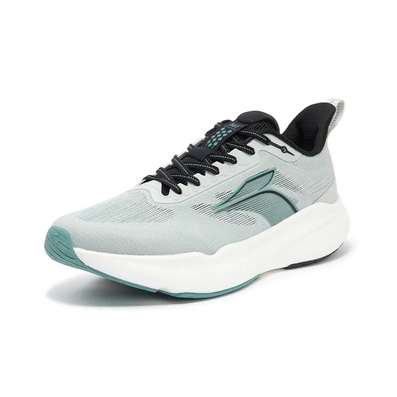 361° Semi Time Run PRECIOUS Cushioning Anti Slip Wear Resistant Breathability Low Top Running Shoes Men's Gray Cyan-1