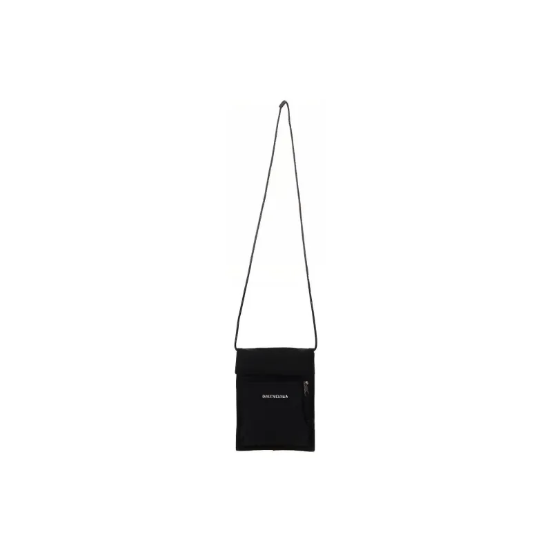 Balenciaga Nylon Fabric Portable Crossbody Bag Shoulder Bag Men's Black-1