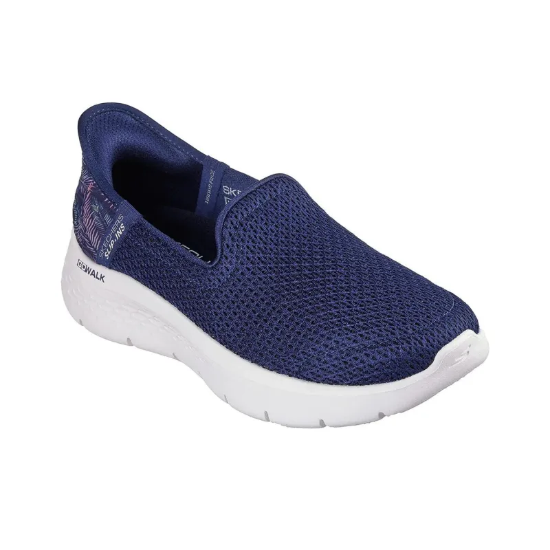 Skechers Go Walk Fle Cushioned Anti Slip Wear Resistant Breathable Lightweight Low Top Casual Shoes Women's Blue-1