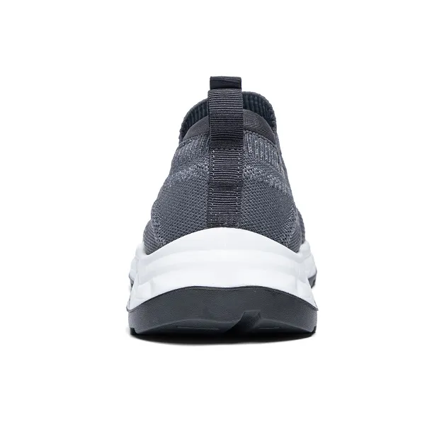 Warrior Soft Sole Elderly Shoes Lightweight And Breathable Low Top Casual Shoes Men's Gray-2