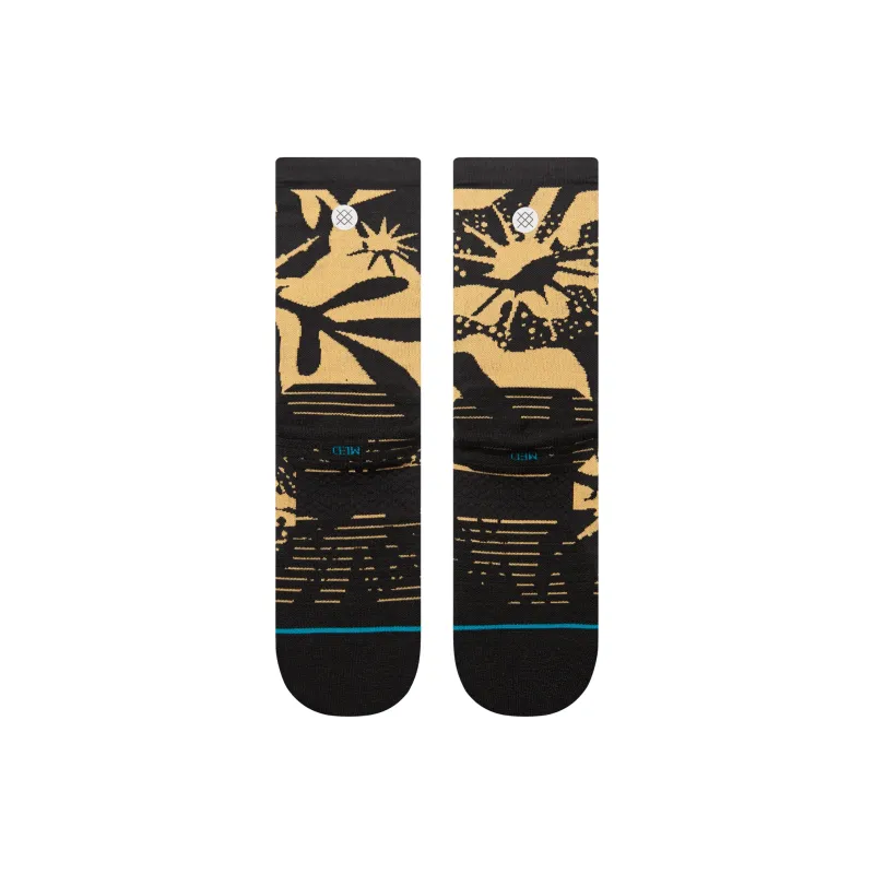 Stance Mid Calf Socks Unisex 1 Pack Black Gold-2