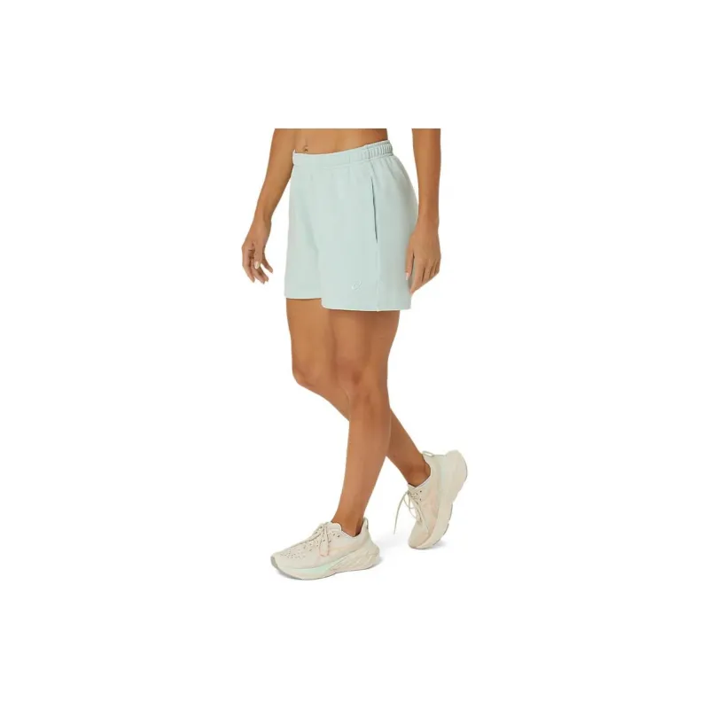 Asics French Terry 5in Short Casual Shorts Women's Green-2
